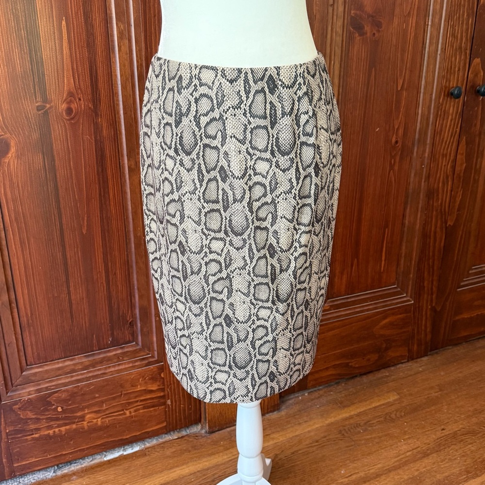 View Snake Print Pencil Skirt - Size 6